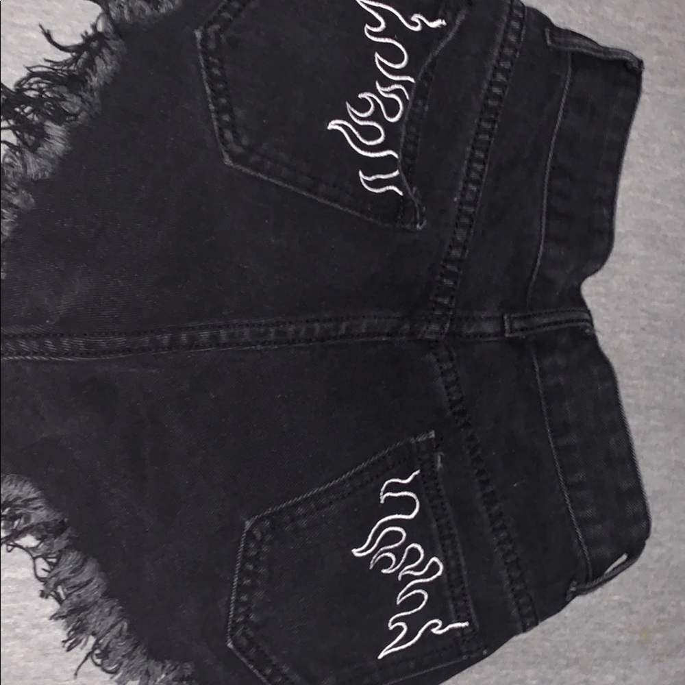 SHEIN Womens XS black jean shorts